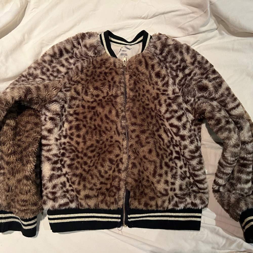 Art Class Faux Fur Jacket girls size 6/6x